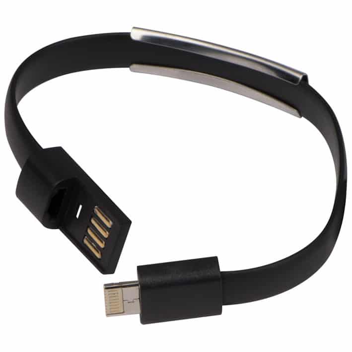 Werbeartikel USB Armband mit 2in1 Stecker 2071803