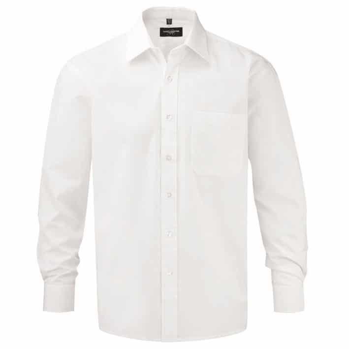Werbeartikel Mens Long Sleeve Pure Cotton Easy Care Poplin Shirt OR936M